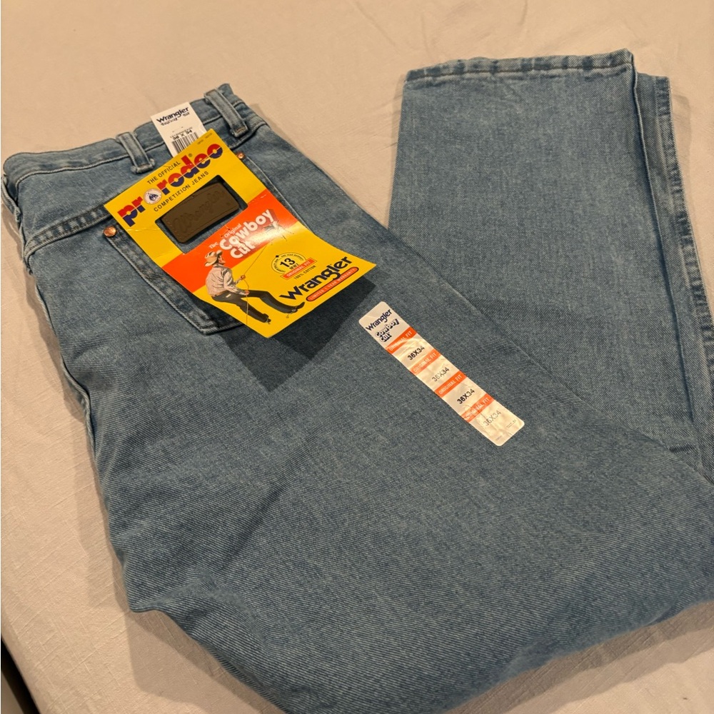 Wrangler Men's Classic Original Cowboy Cut Light Blue Jeans